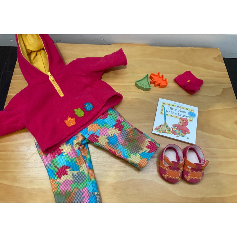 American girl bitty baby fall leaves set